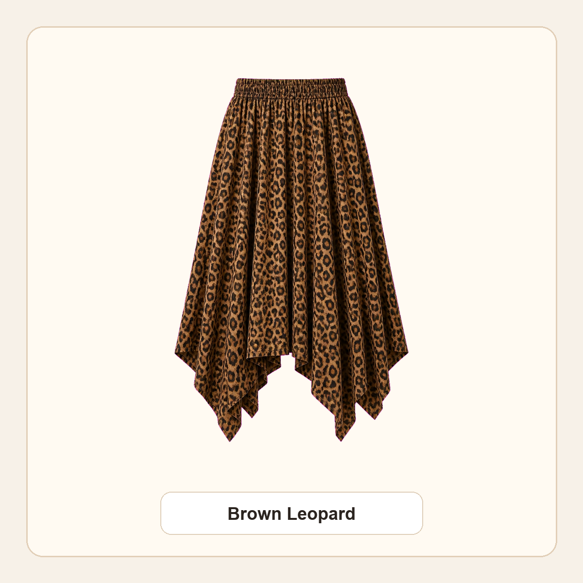 Women's Flowy Handkerchief Hemline Midi Skirts