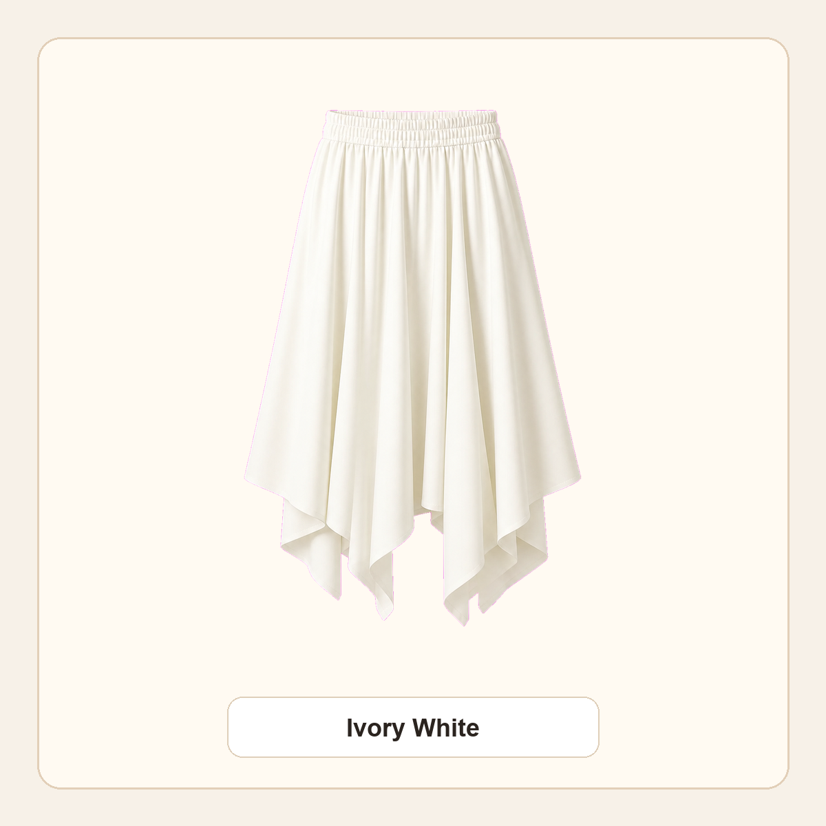 Women's Flowy Handkerchief Hemline Midi Skirts
