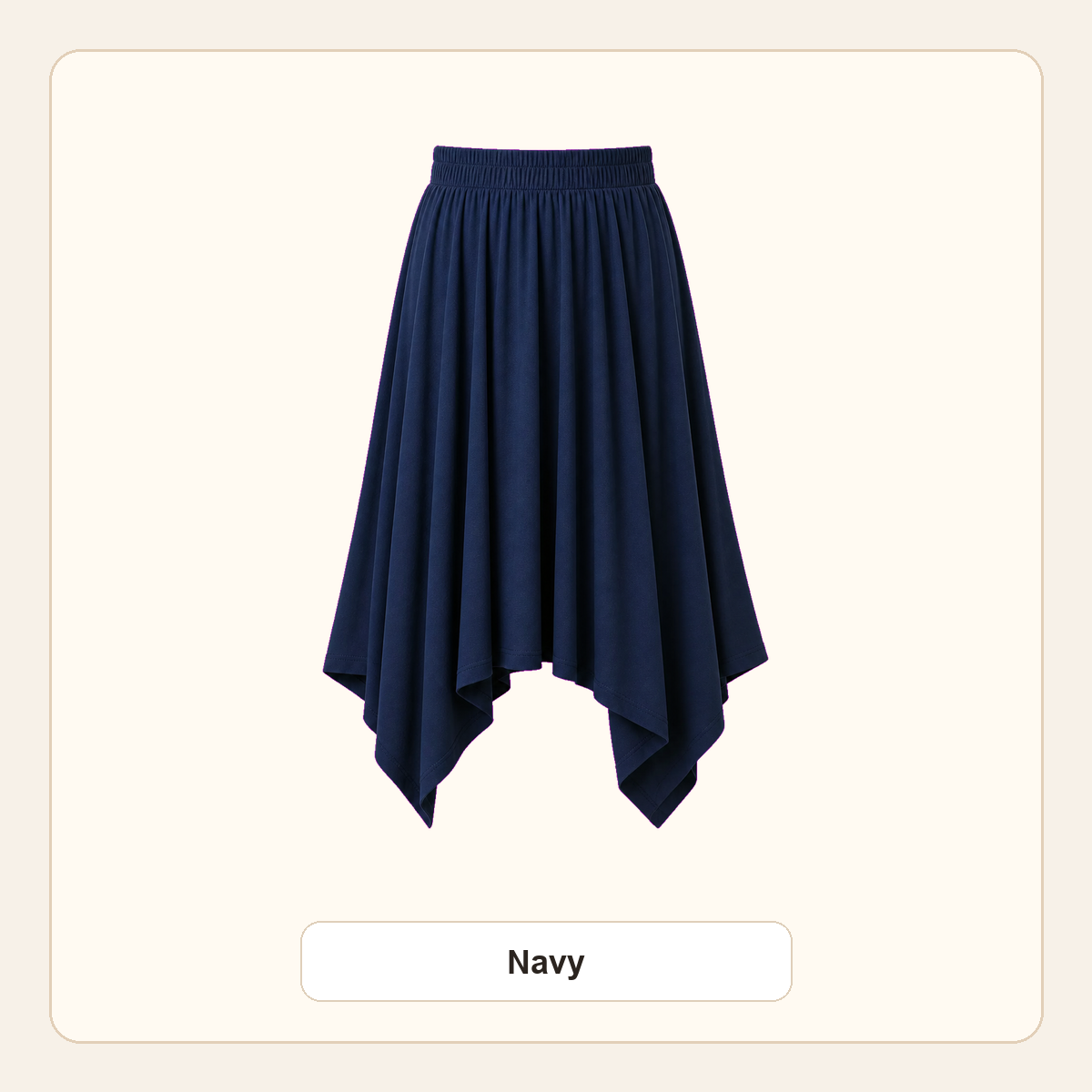 Women's Flowy Handkerchief Hemline Midi Skirts