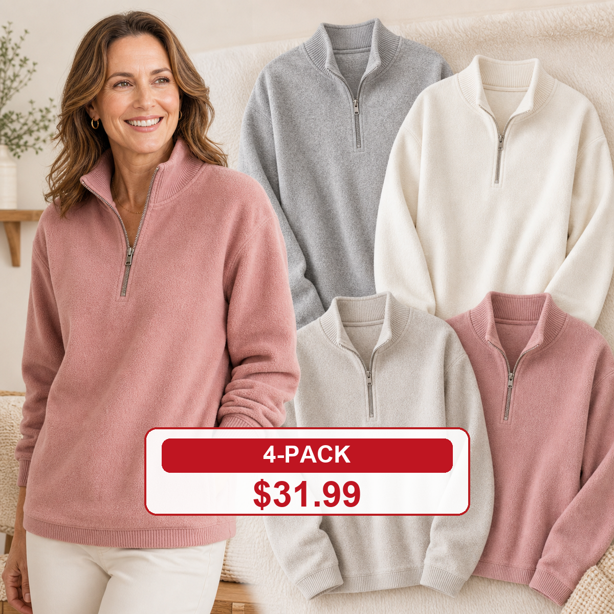 Women's Supersoft Fleece Half-Zip Pullovers