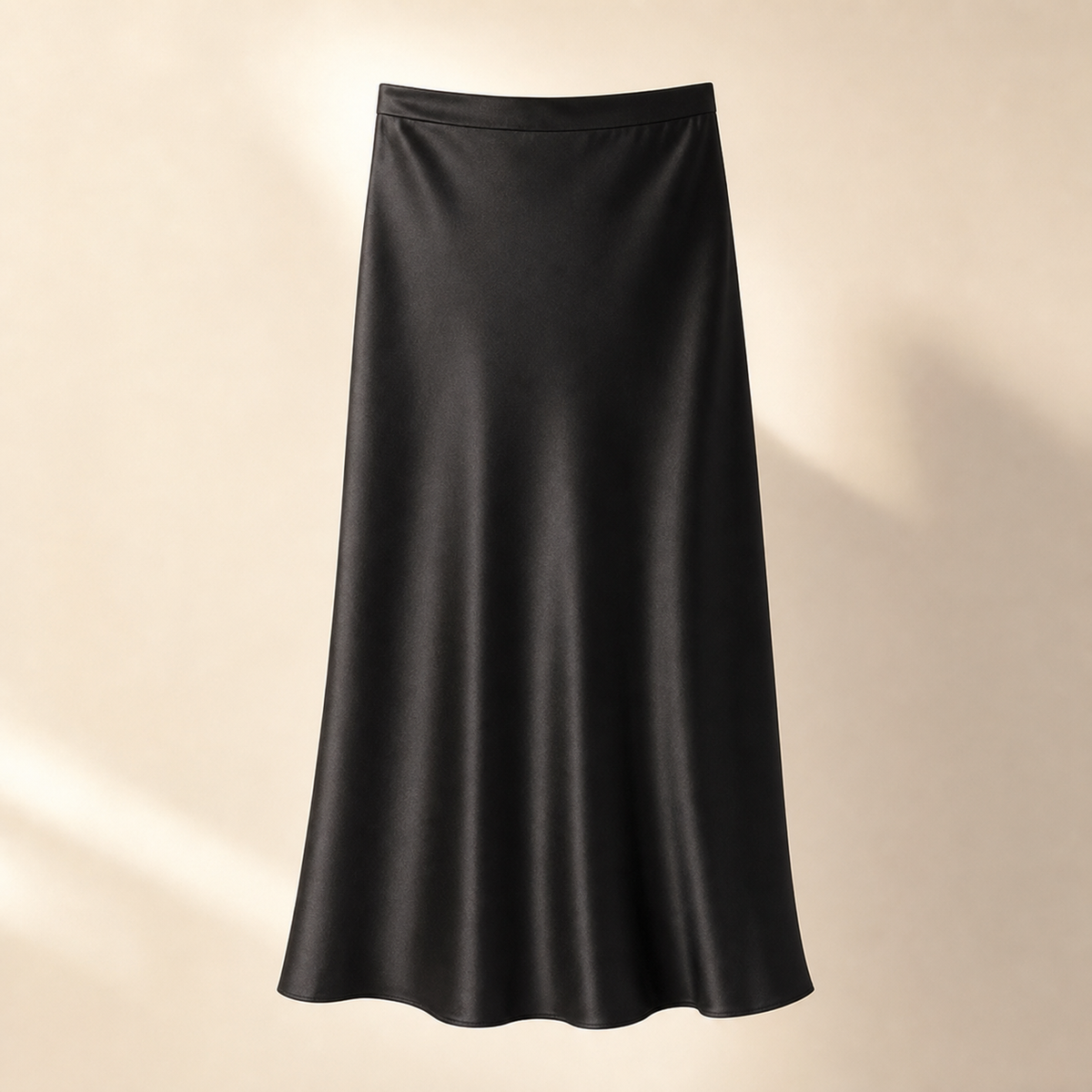 Women's Washable Silk Satin Midi Skirts