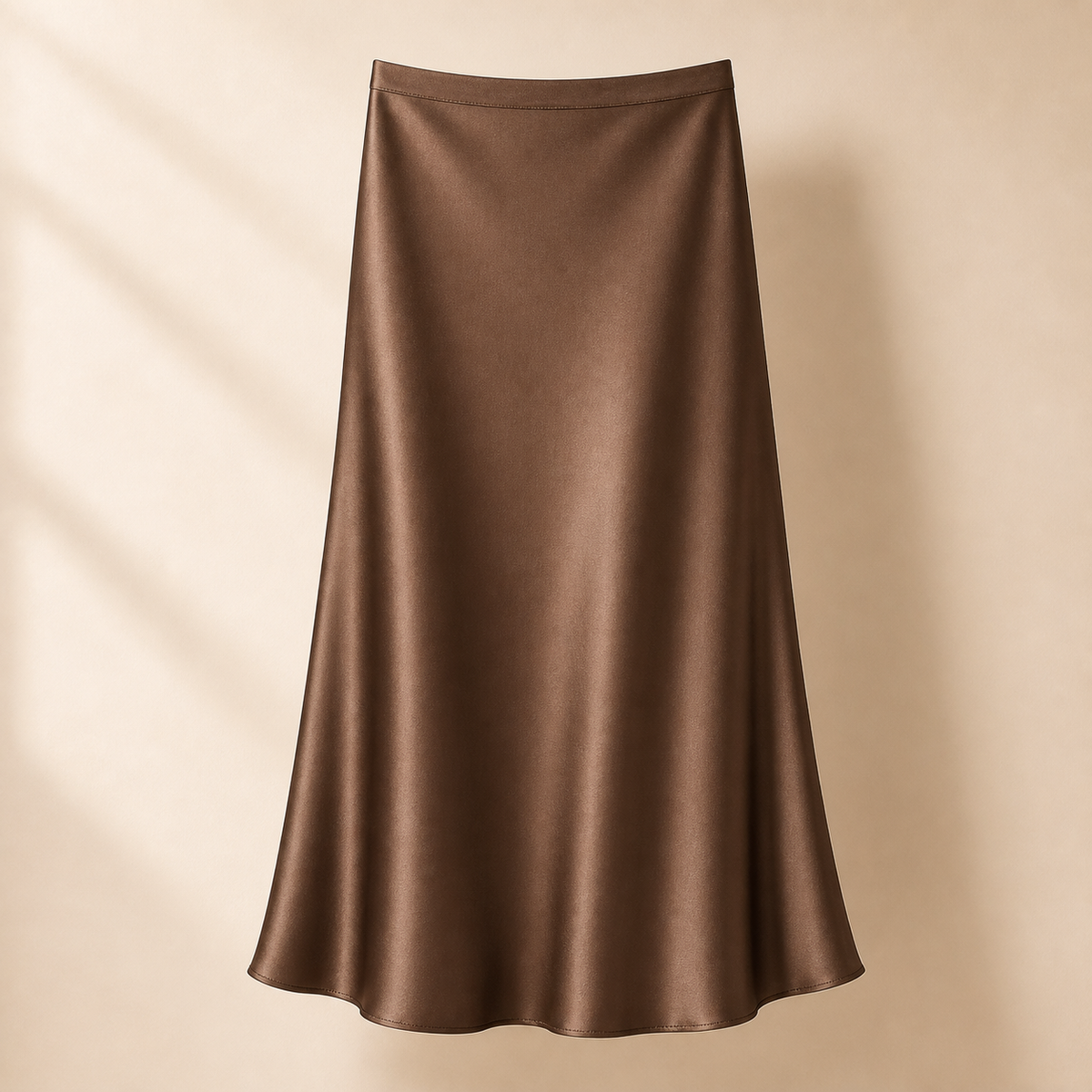 Women's Washable Silk Satin Midi Skirts