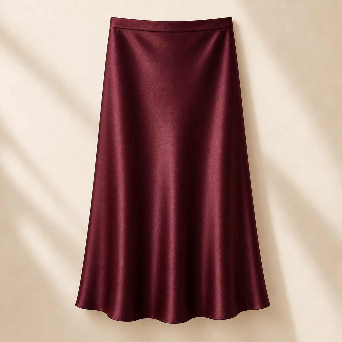 Women's Washable Silk Satin Midi Skirts
