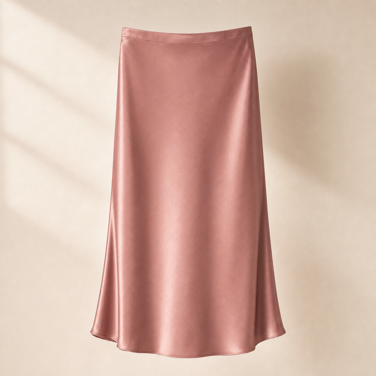 Women's Washable Silk Satin Midi Skirts
