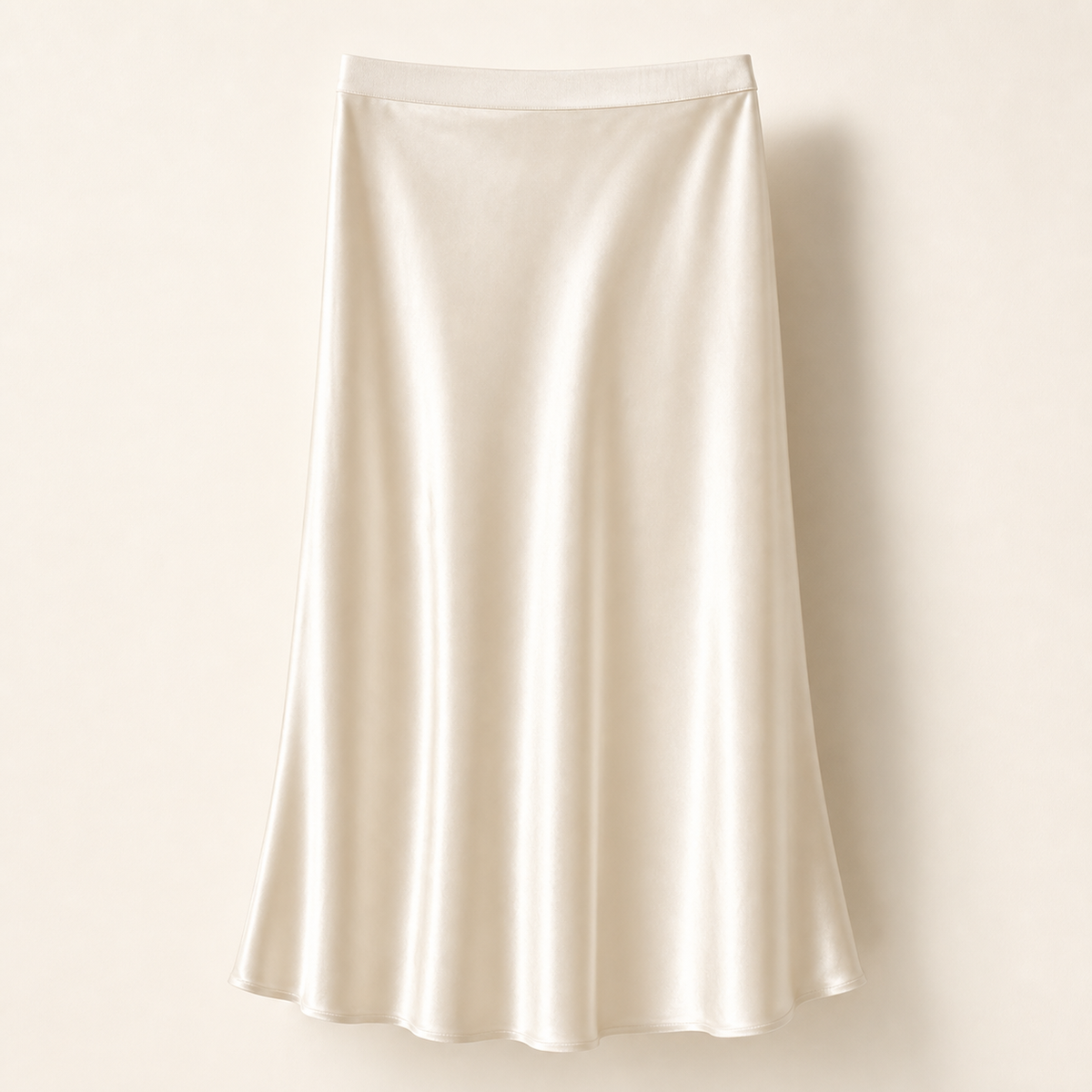 Women's Washable Silk Satin Midi Skirts