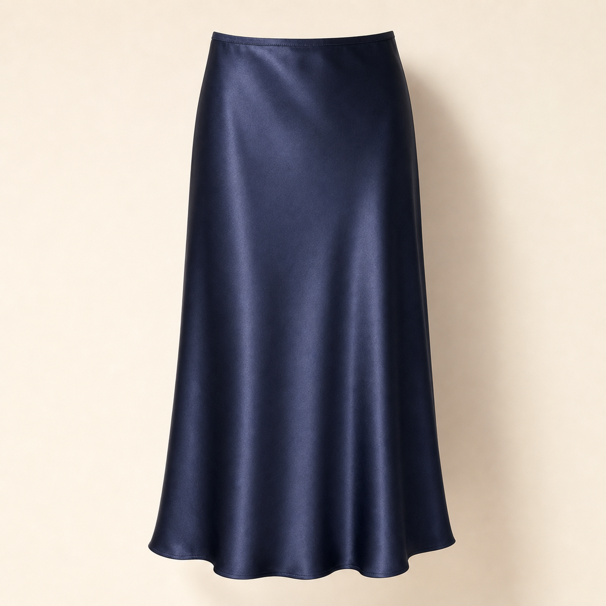 Women's Washable Silk Satin Midi Skirts