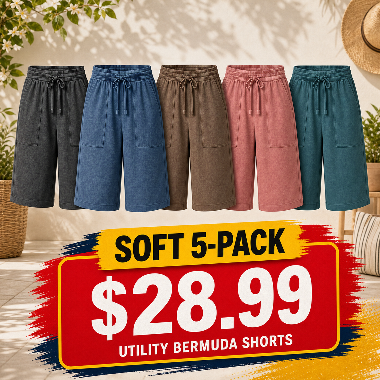 Women's Utility Bermuda Shorts with Pockets