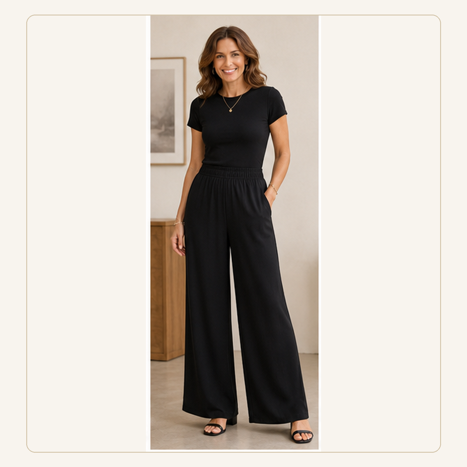 Easy-Drape Pocket Palazzo Pants for Women