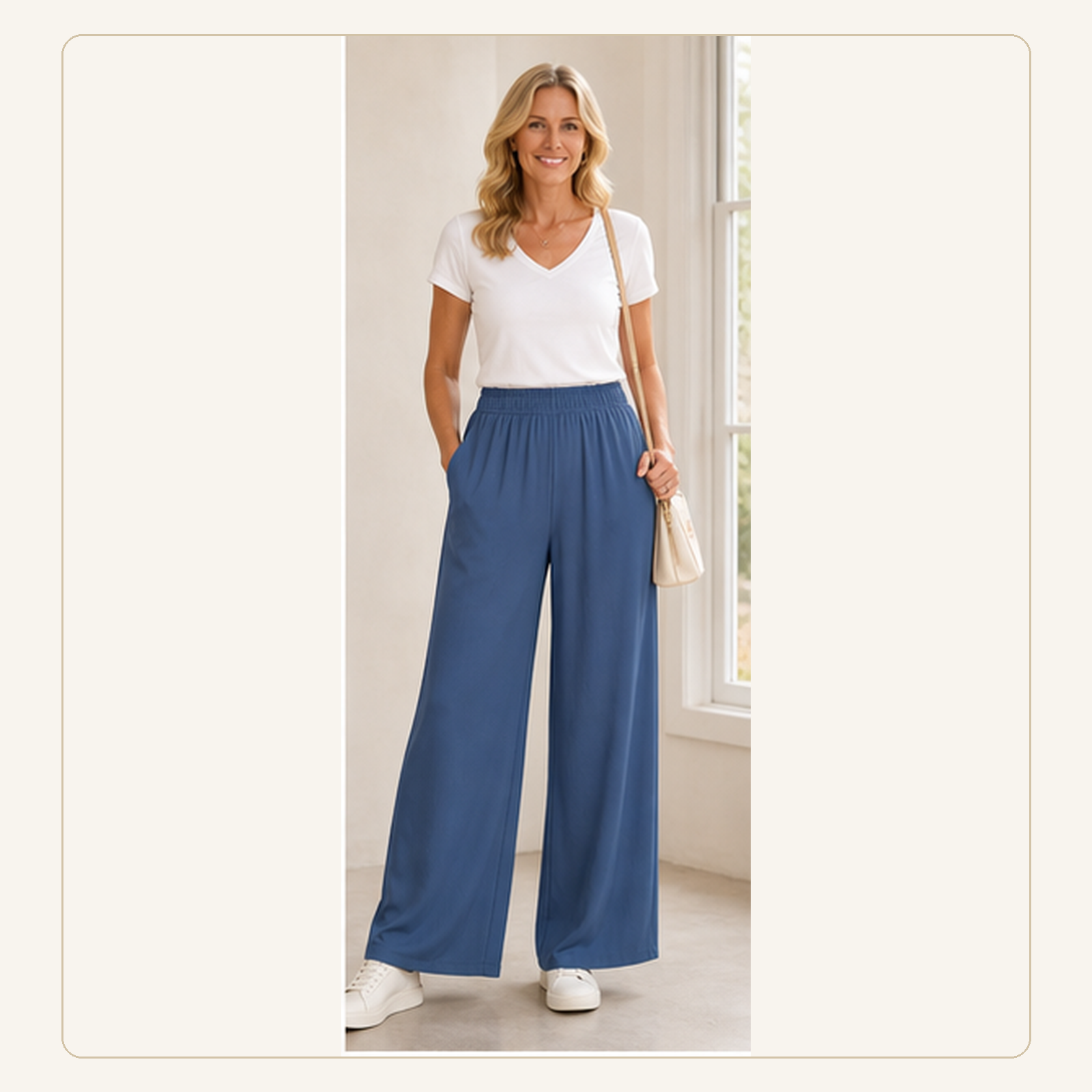 Easy-Drape Pocket Palazzo Pants for Women