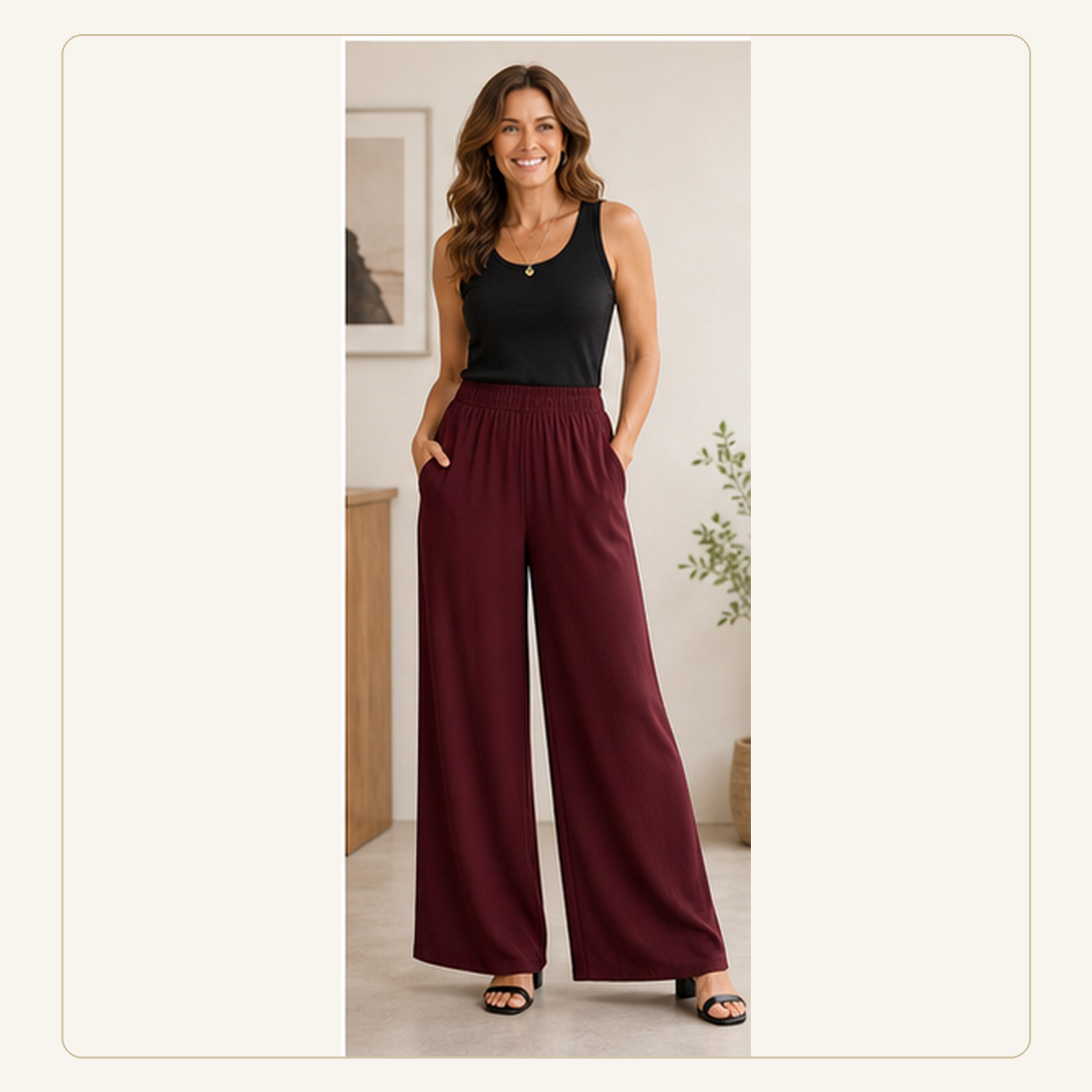 Easy-Drape Pocket Palazzo Pants for Women