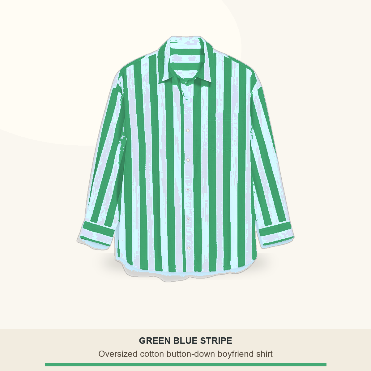 Oversized Cotton Stripe Boyfriend Shirt for Women