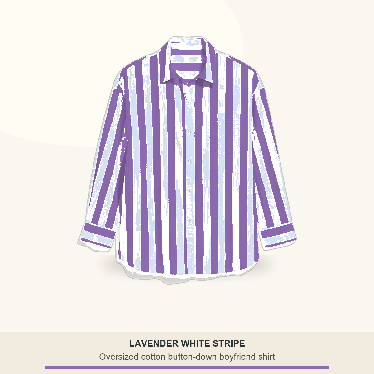 Oversized Cotton Stripe Boyfriend Shirt for Women