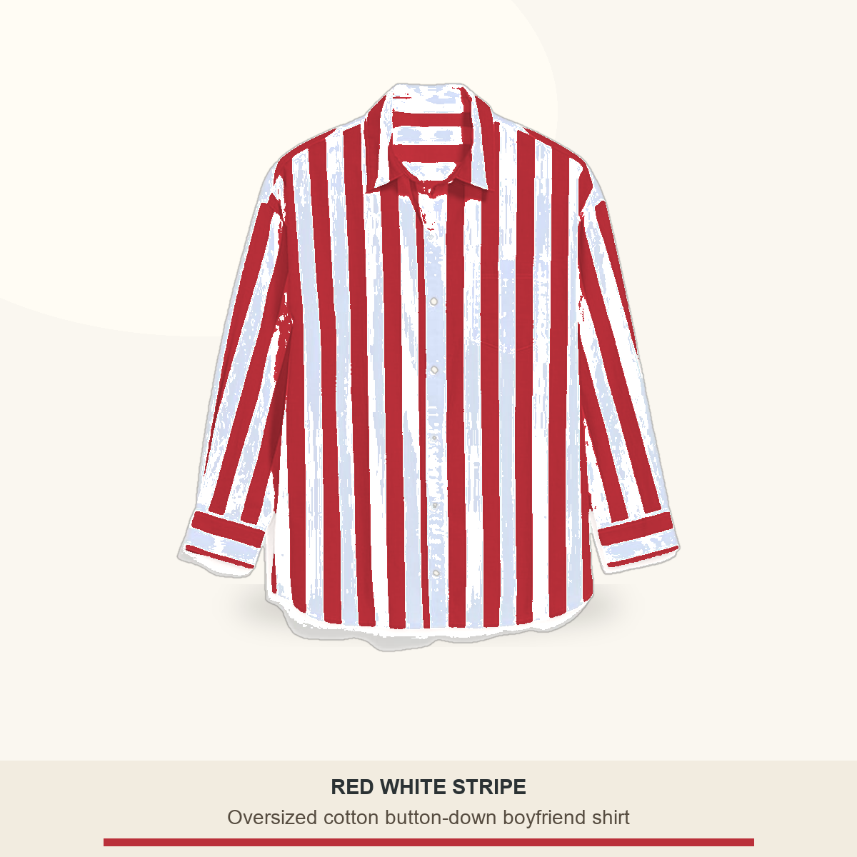 Oversized Cotton Stripe Boyfriend Shirt for Women