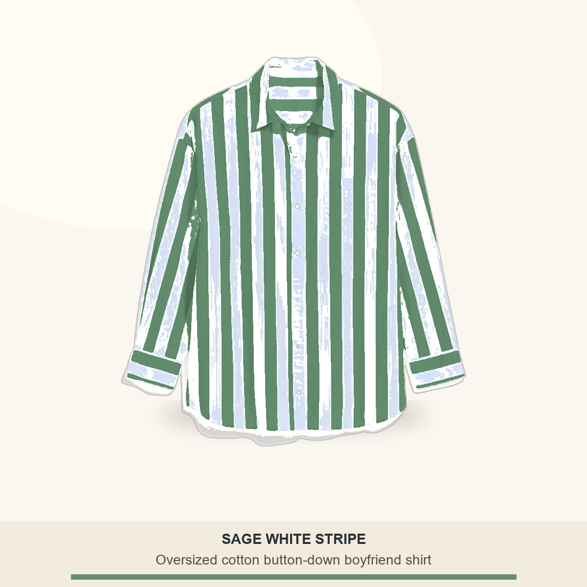 Oversized Cotton Stripe Boyfriend Shirt for Women