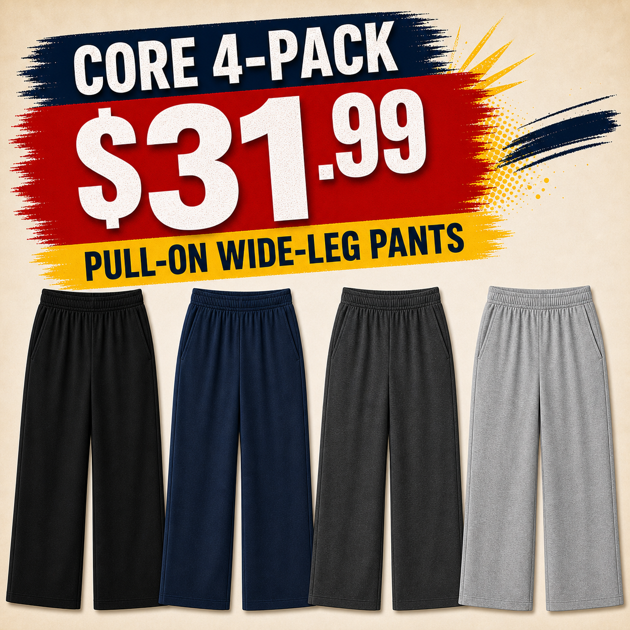 Women's Pull-On Wide-Leg Ponte Pants
