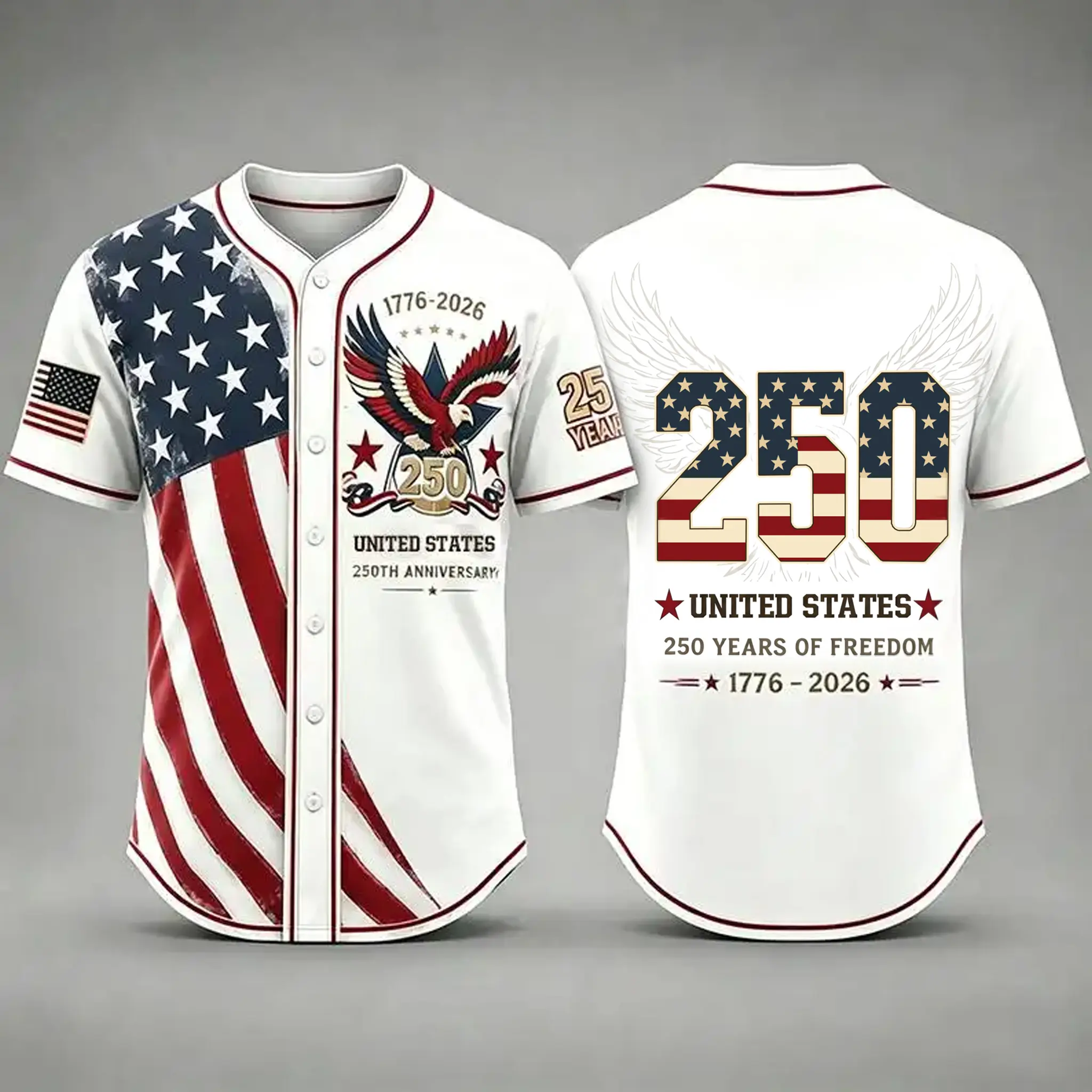 USA 250th Anniversary Baseball Jersey-women's