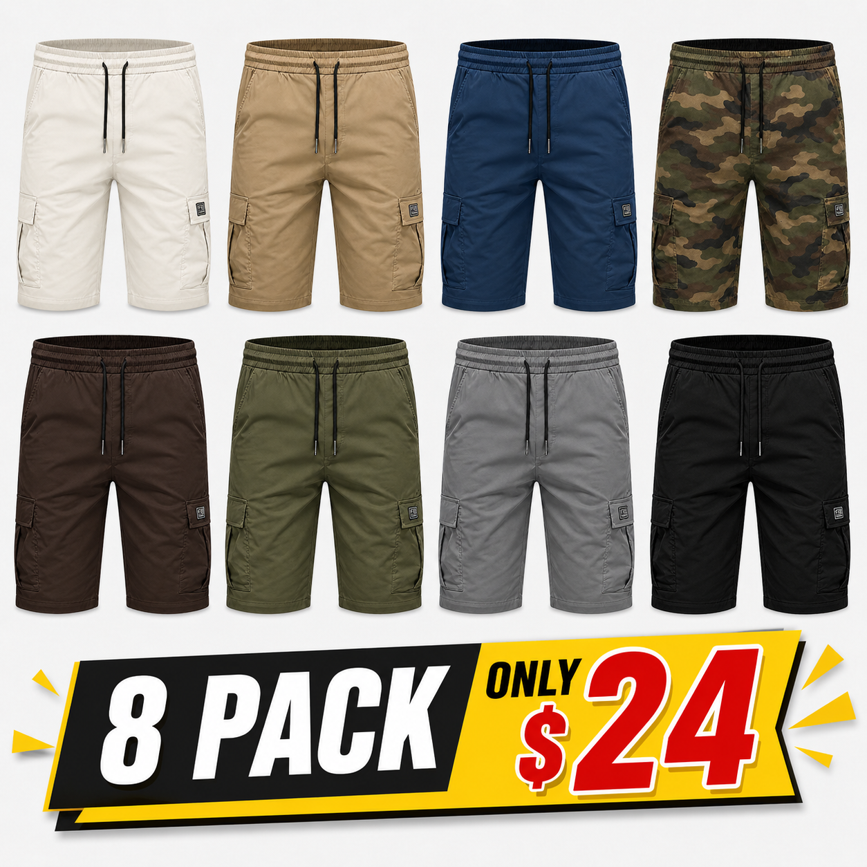 Breathable Men’s Cargo Shorts – All Day Wear