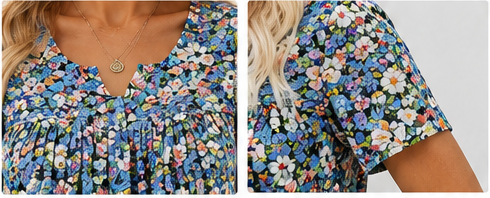 Soft Neckline & Short Sleeves