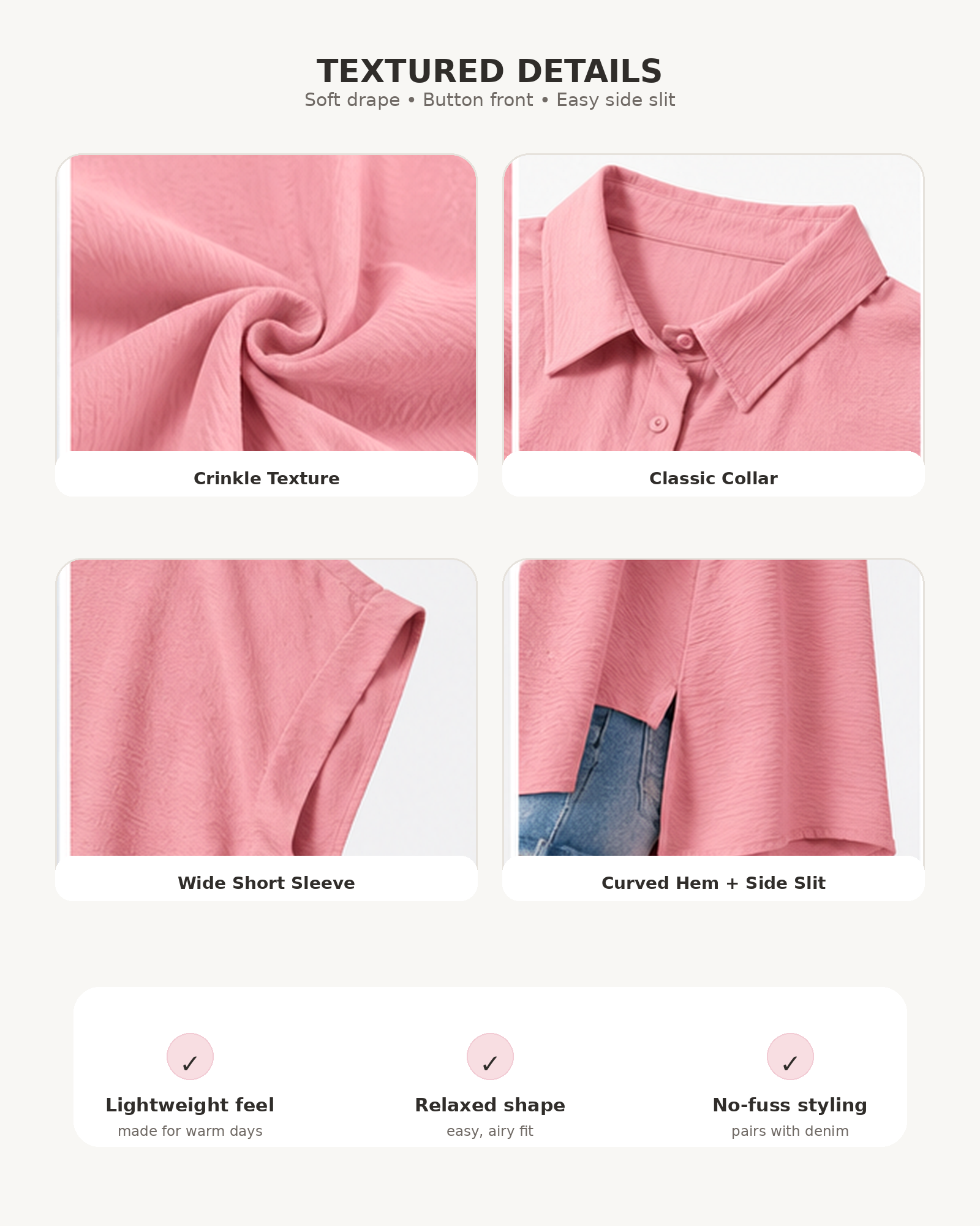 Blouse detail features