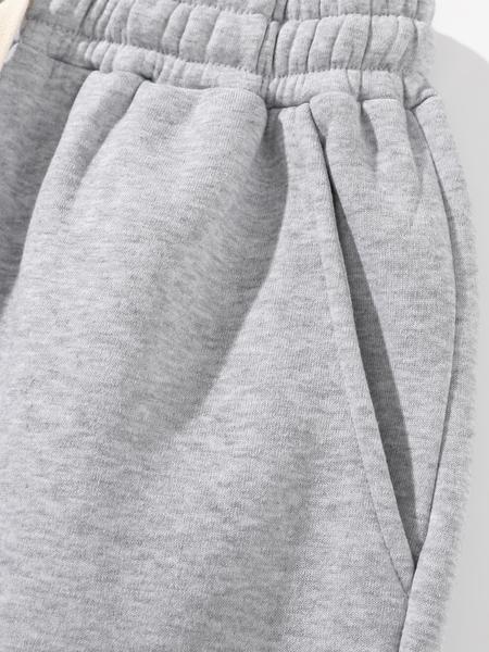 Men's Plain Two-piece Sweatsuit Set, Basic Regular Fit Casual Drop Shoulder Half Zip Hoodie & Pocket Drawstring Sweatpants, Men's Clothing