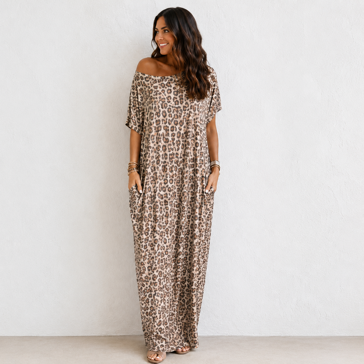 Women’s 100% Cotton Batwing Sleeve Lounge Dress