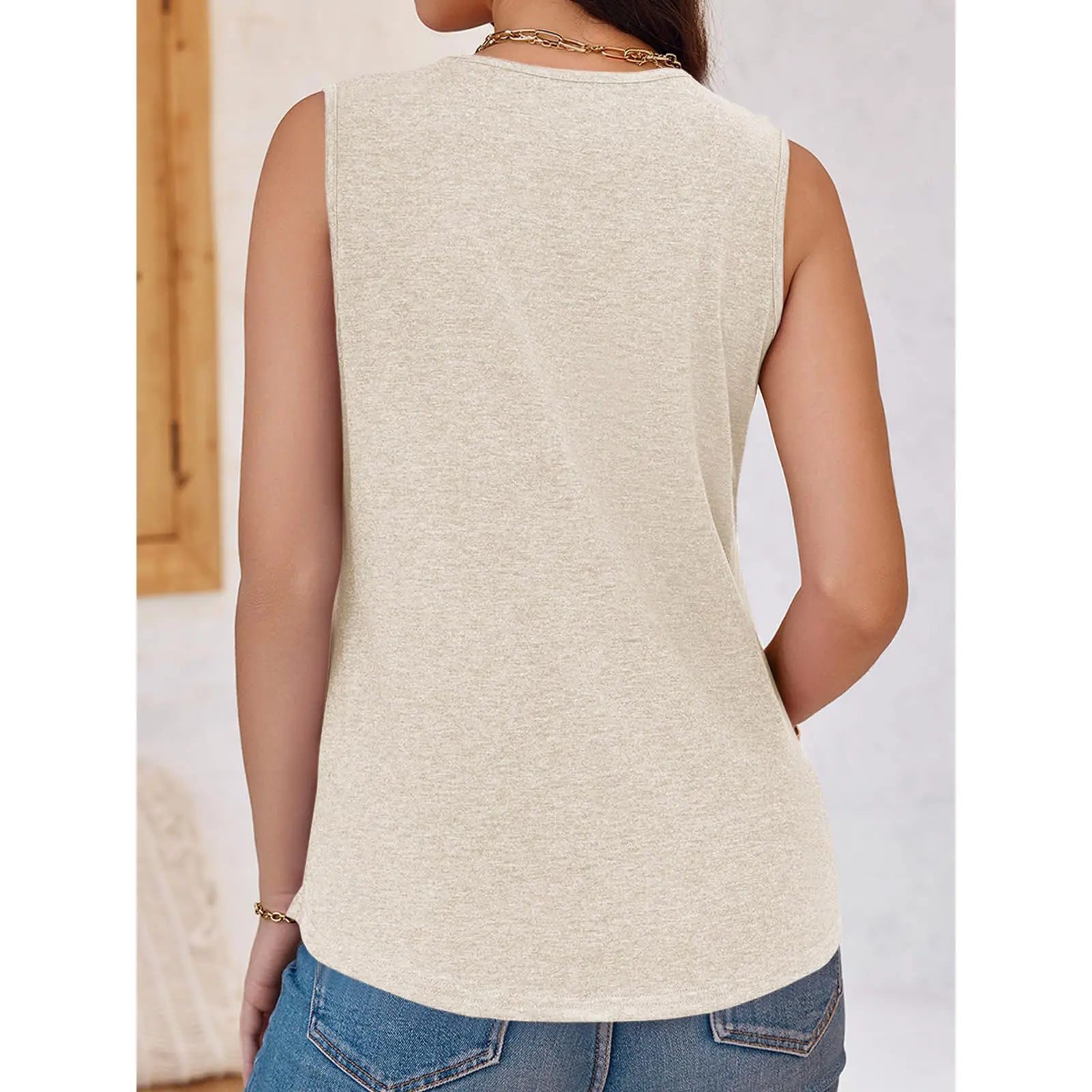 Women V Neck Tank Tops