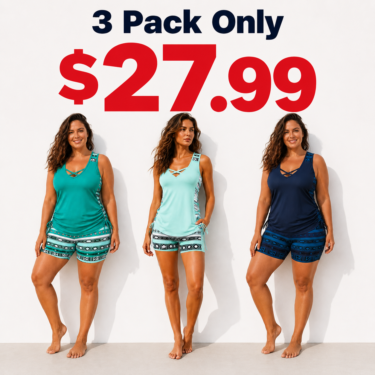 Women's Summer 2-Piece Set – Lightweight Tank Top & Comfy Shorts for Home or Beach