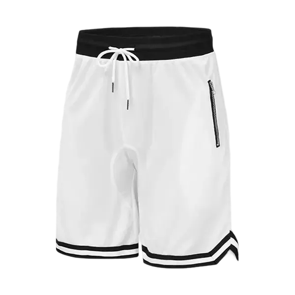 Men’s casual athletic shorts with zippered pockets