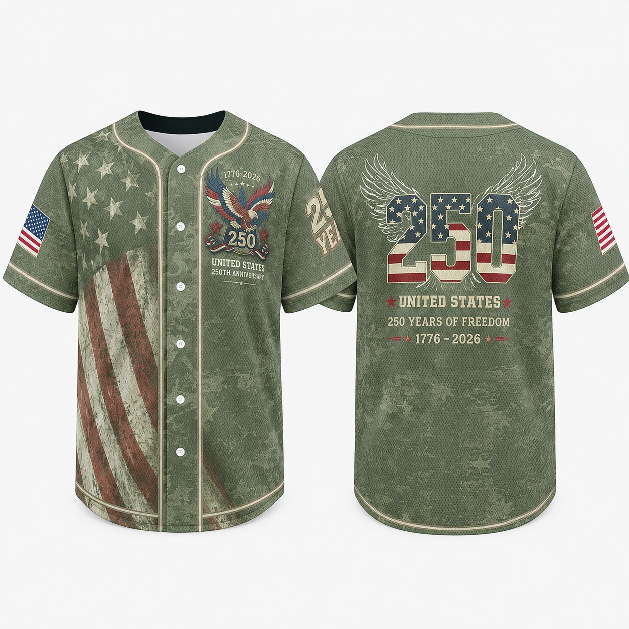USA 250th Anniversary Baseball Jersey-women's