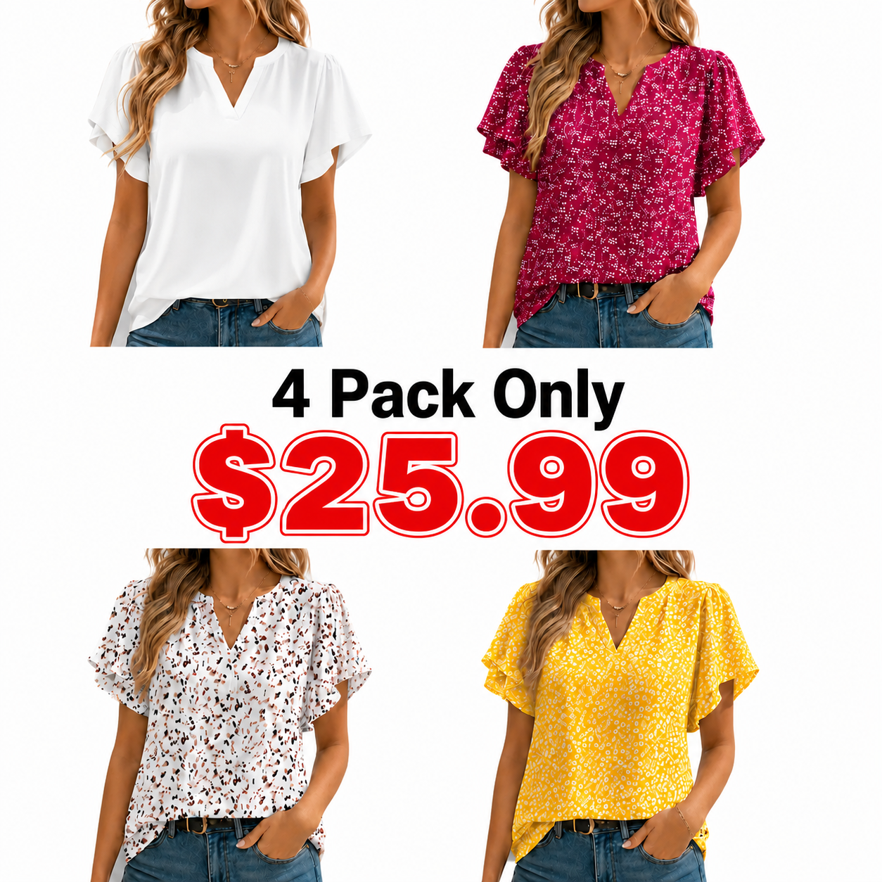 Womens Dressy Casual Shirts Short Sleeve V Neck Work Blouse Business Casual Summer Chiffon Tops