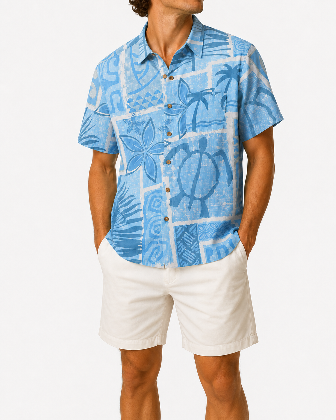 Limited Deal 8-Pack Men's Tropical Resort Button Front Vacation Shirts