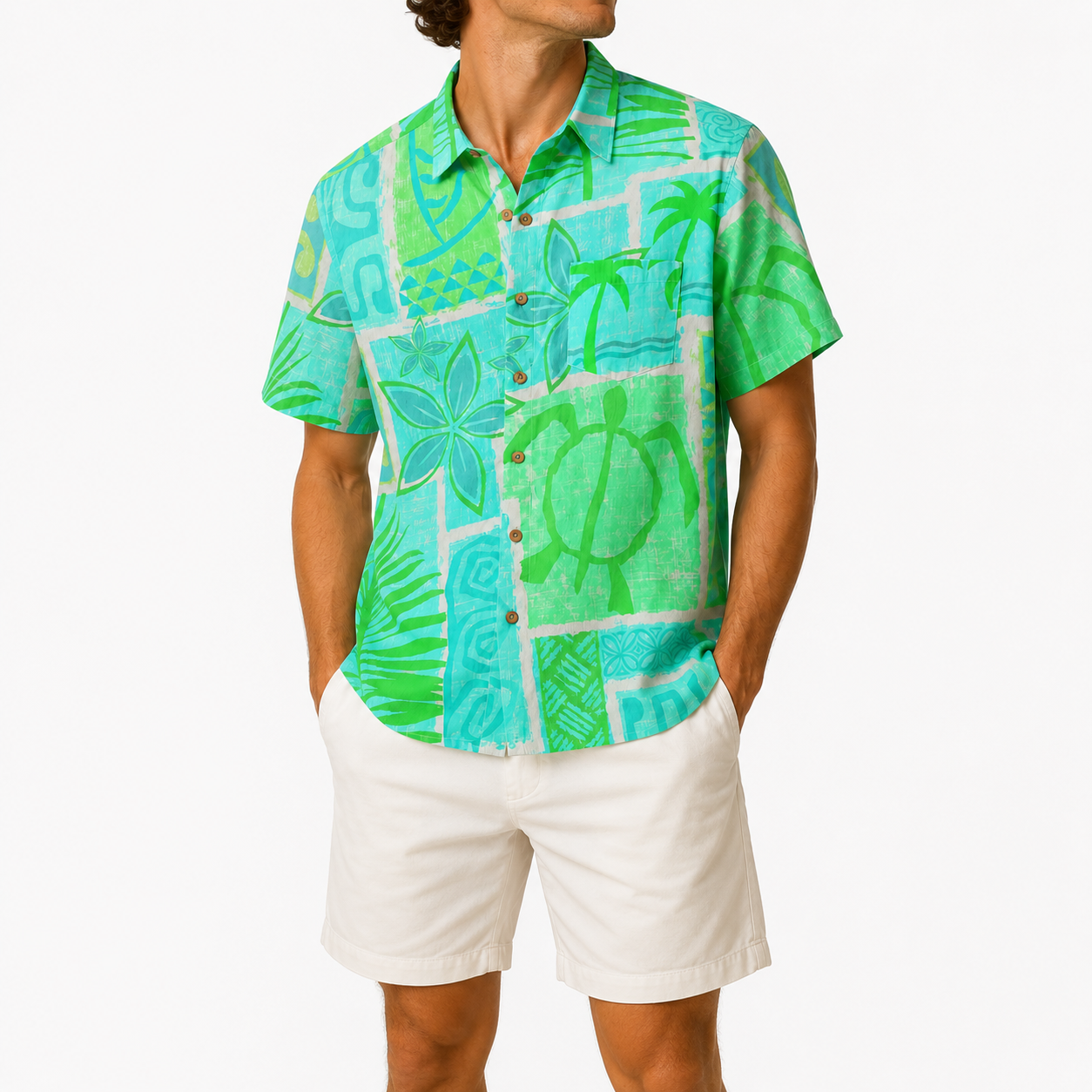 Limited Deal 8-Pack Men's Tropical Resort Button Front Vacation Shirts