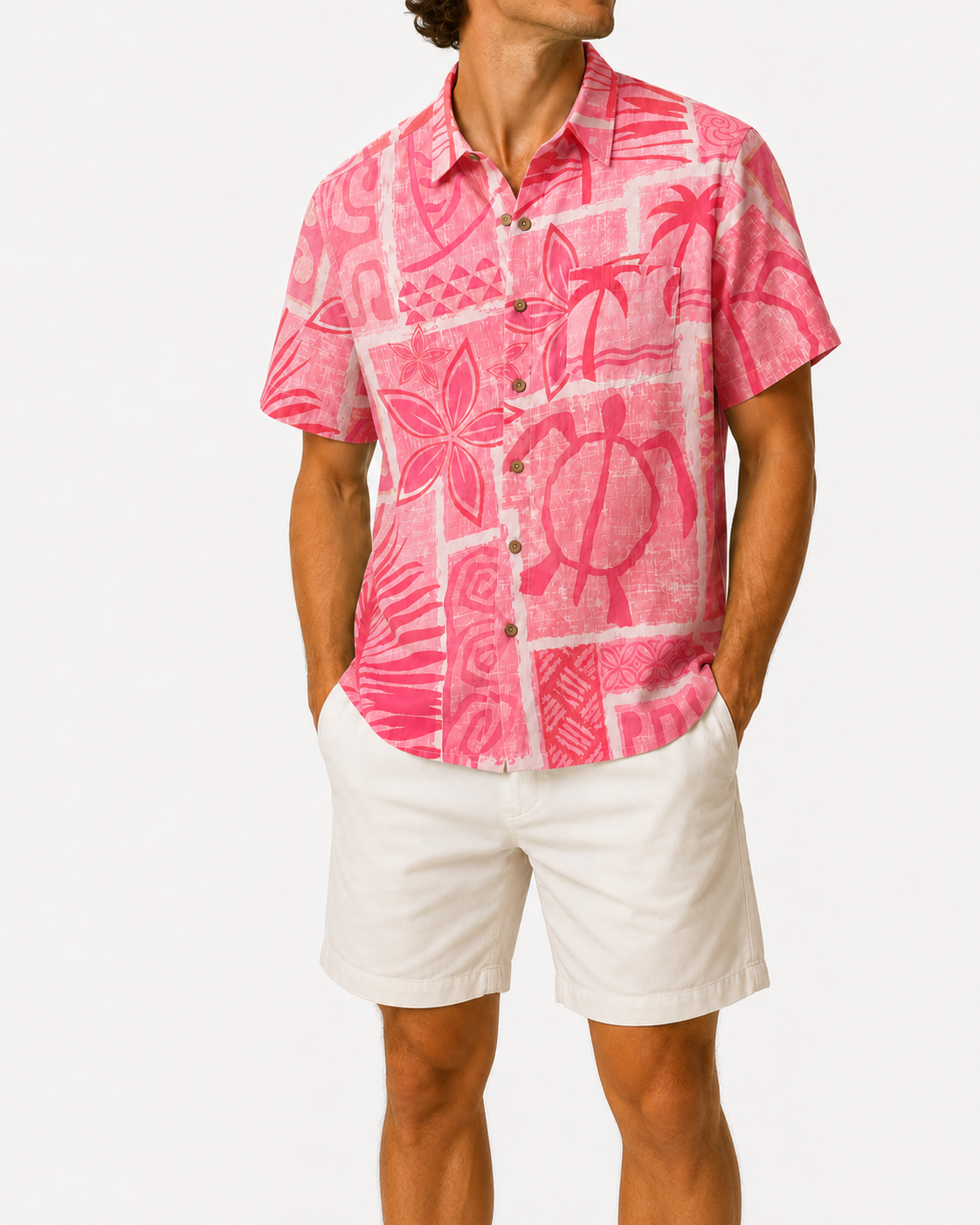 Limited Deal 8-Pack Men's Tropical Resort Button Front Vacation Shirts