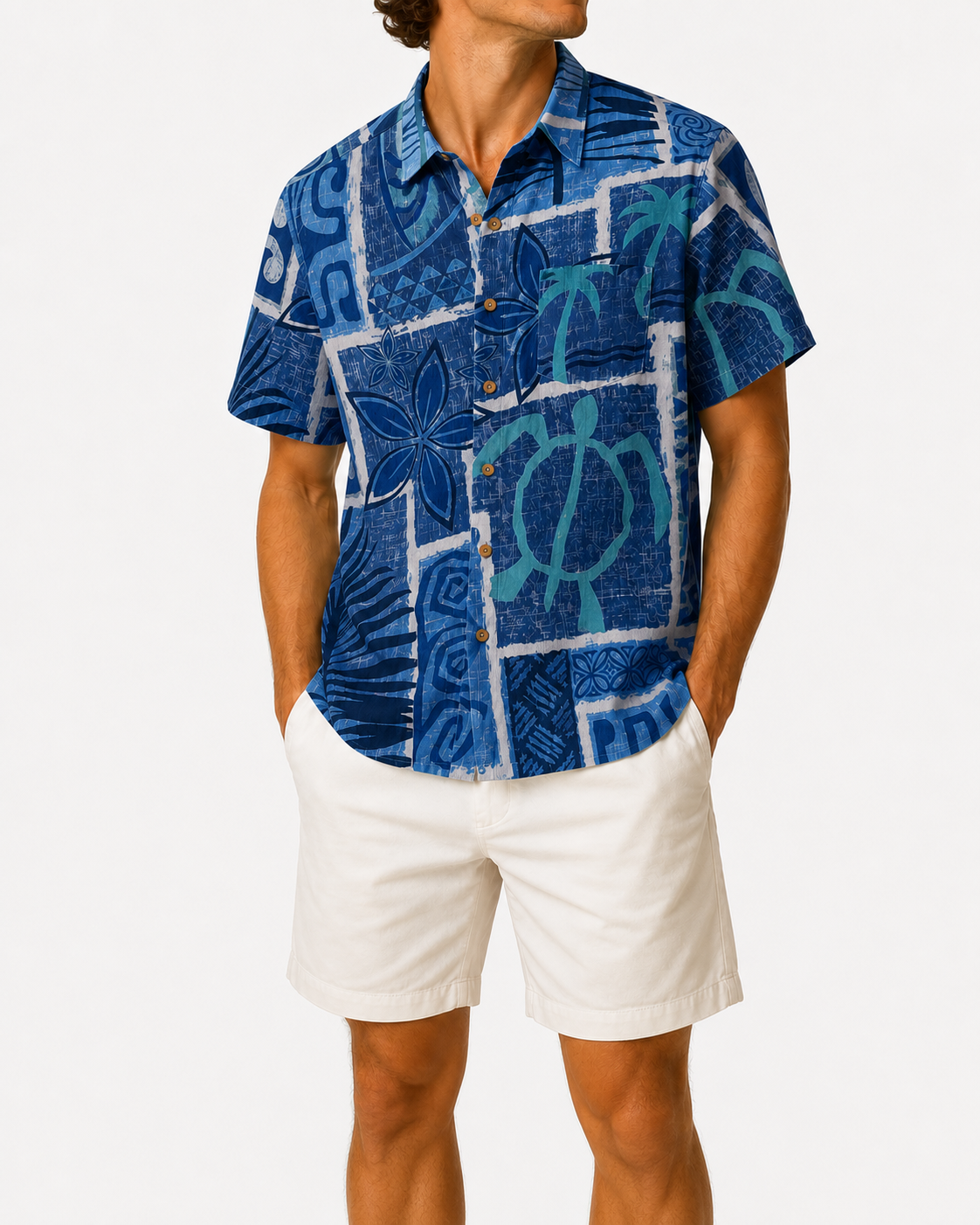 Limited Deal 8-Pack Men's Tropical Resort Button Front Vacation Shirts