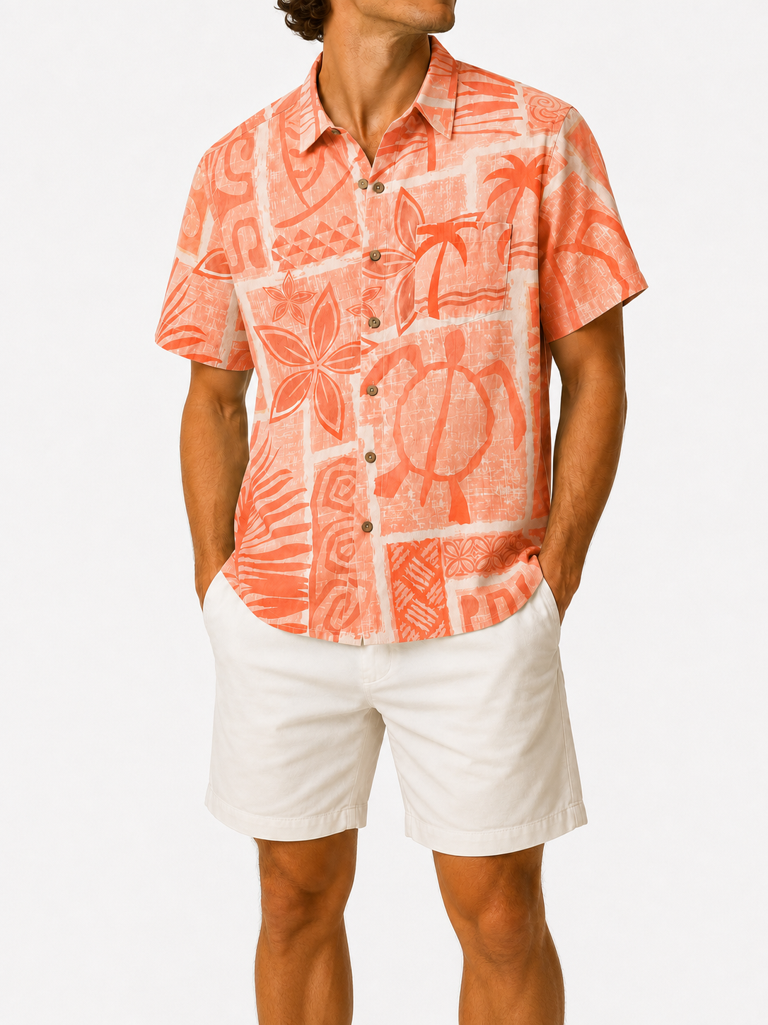 Limited Deal 8-Pack Men's Tropical Resort Button Front Vacation Shirts