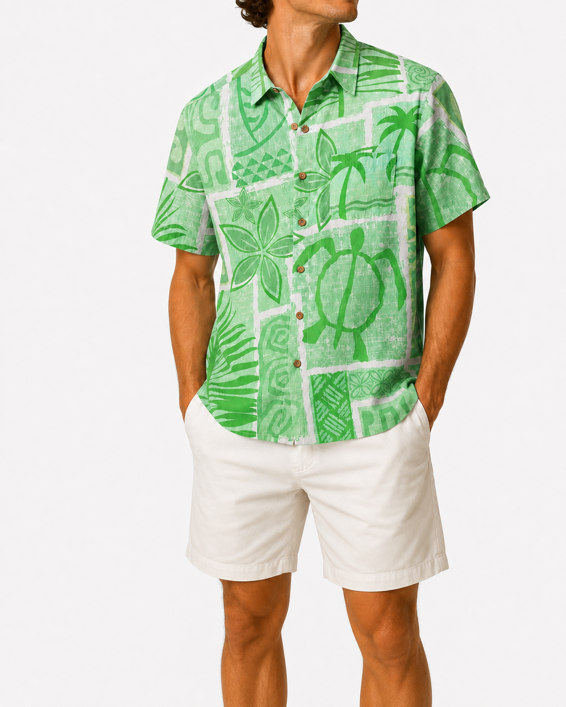 Limited Deal 8-Pack Men's Tropical Resort Button Front Vacation Shirts