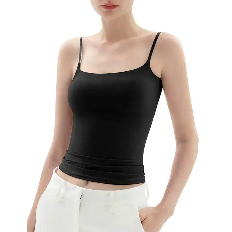 Women’s Square Neck Adjustable Strap Cami Tank Top
