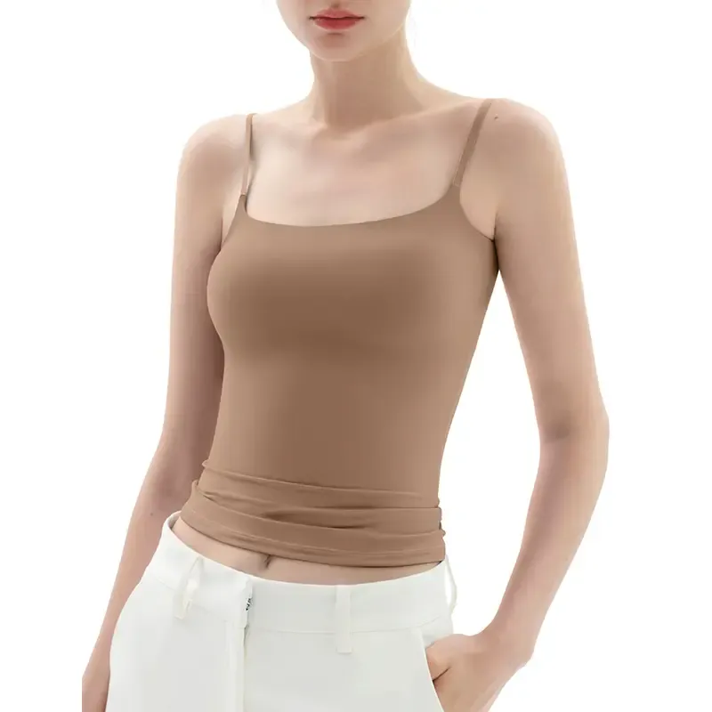 Women’s Square Neck Adjustable Strap Cami Tank Top
