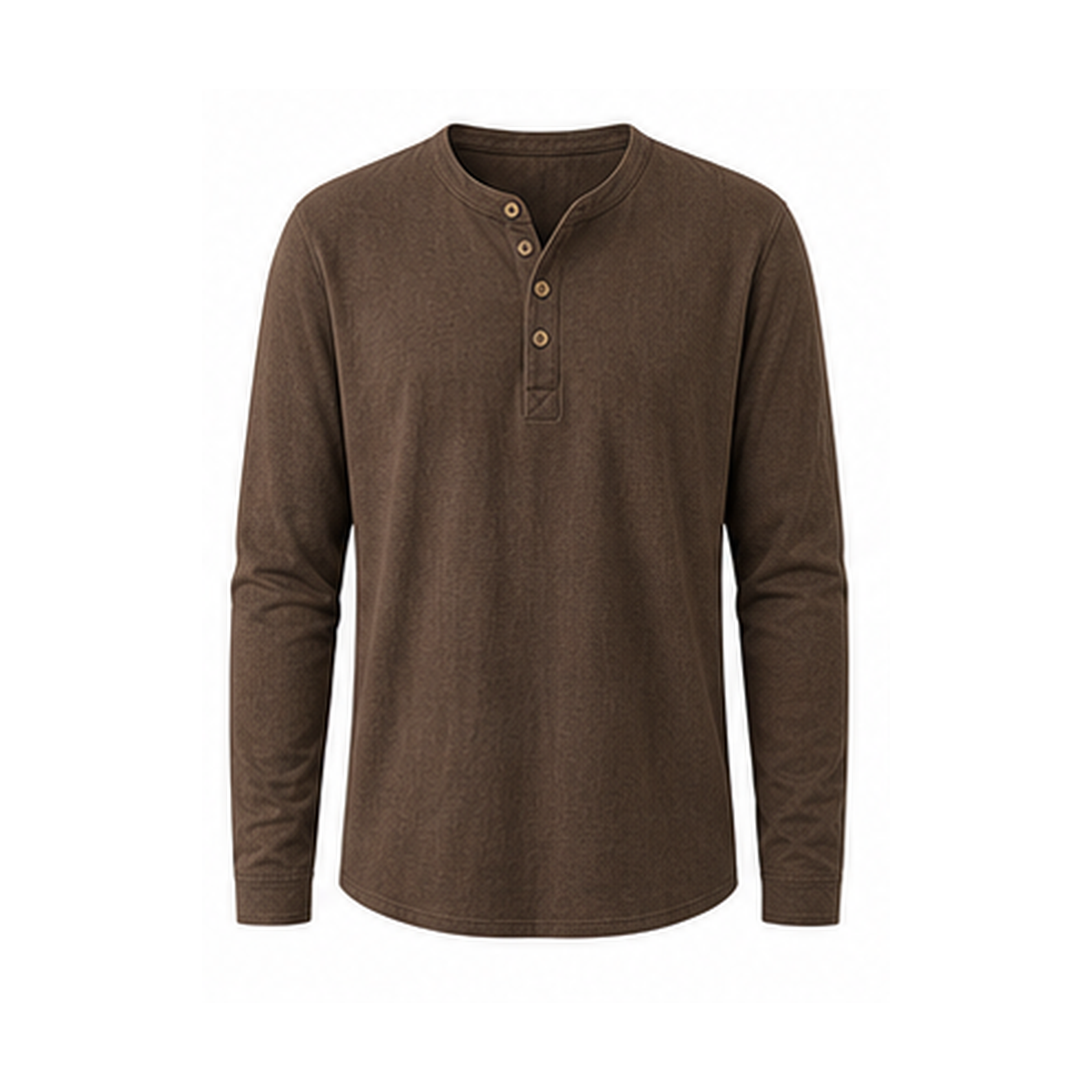 Men's Cotton Linen Long-Sleeve Henley Shirts 12-Pack $36.99