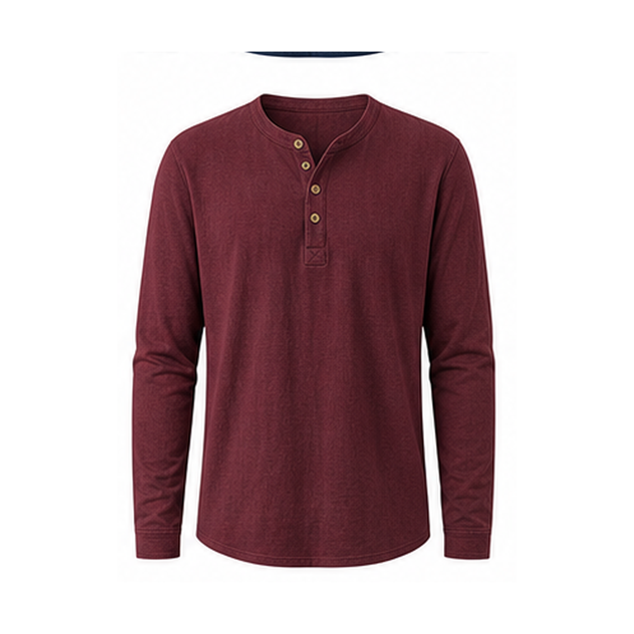 Men's Cotton Linen Long-Sleeve Henley Shirts 12-Pack $36.99