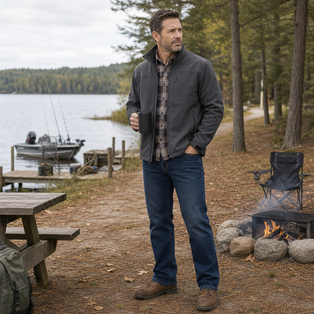 Men's Windproof Water-Resistant Softshell Jacket