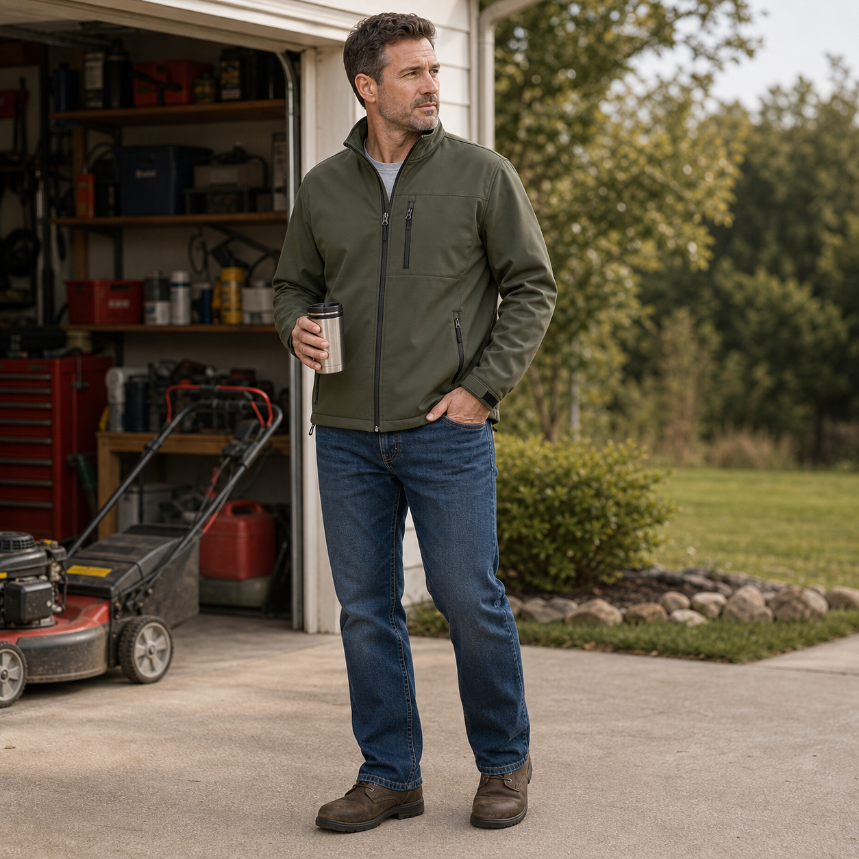 Men's Windproof Water-Resistant Softshell Jacket