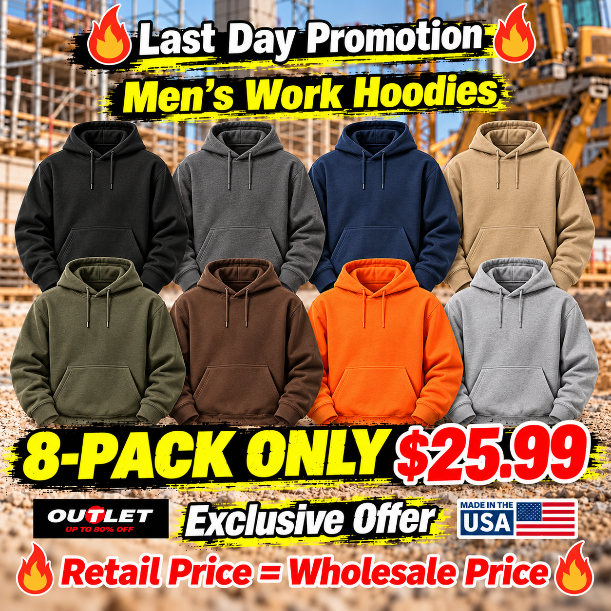 Men's Heavyweight Work Hoodie