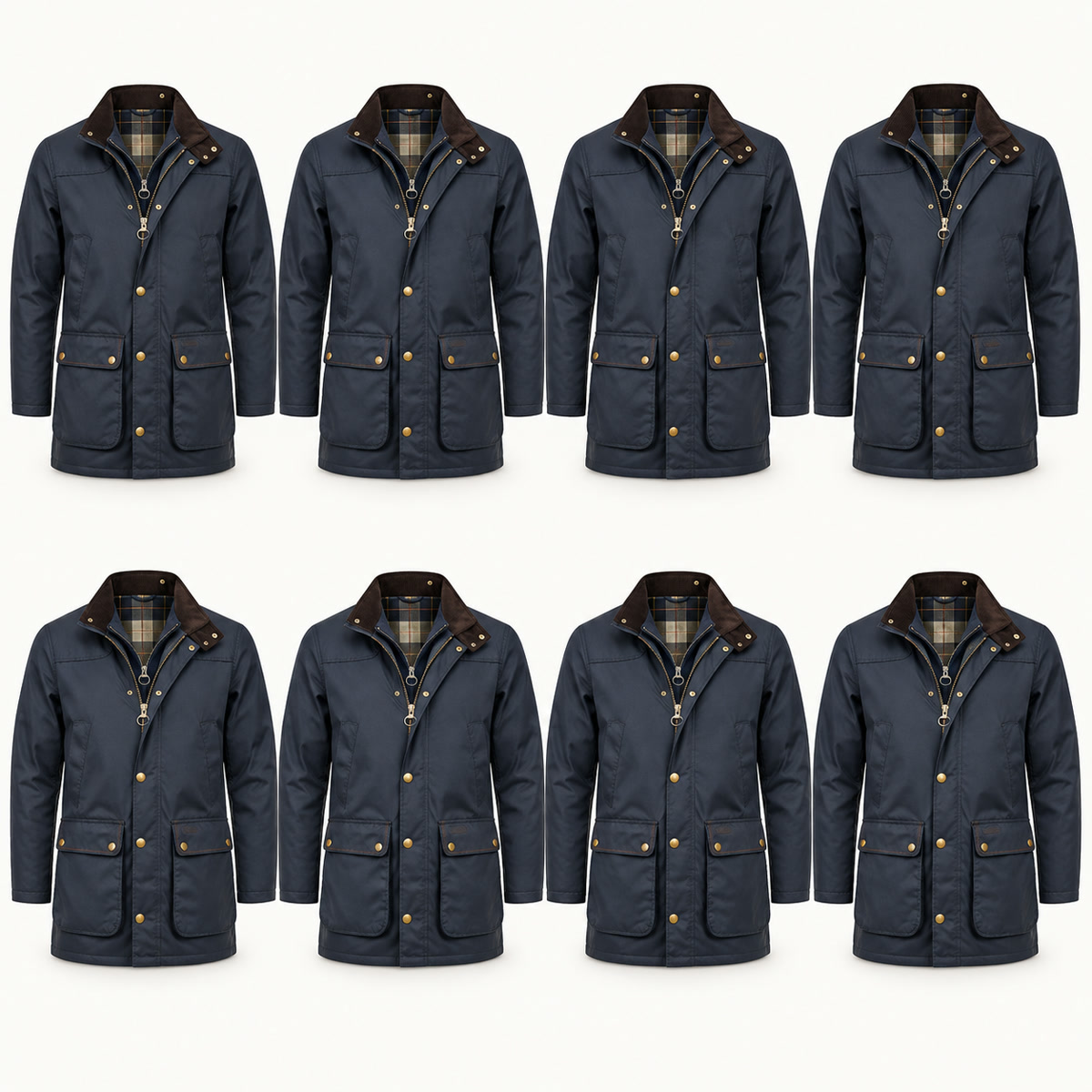 8-Pack - Navy Men's Multi-Pocket Field Coat 8-Packs