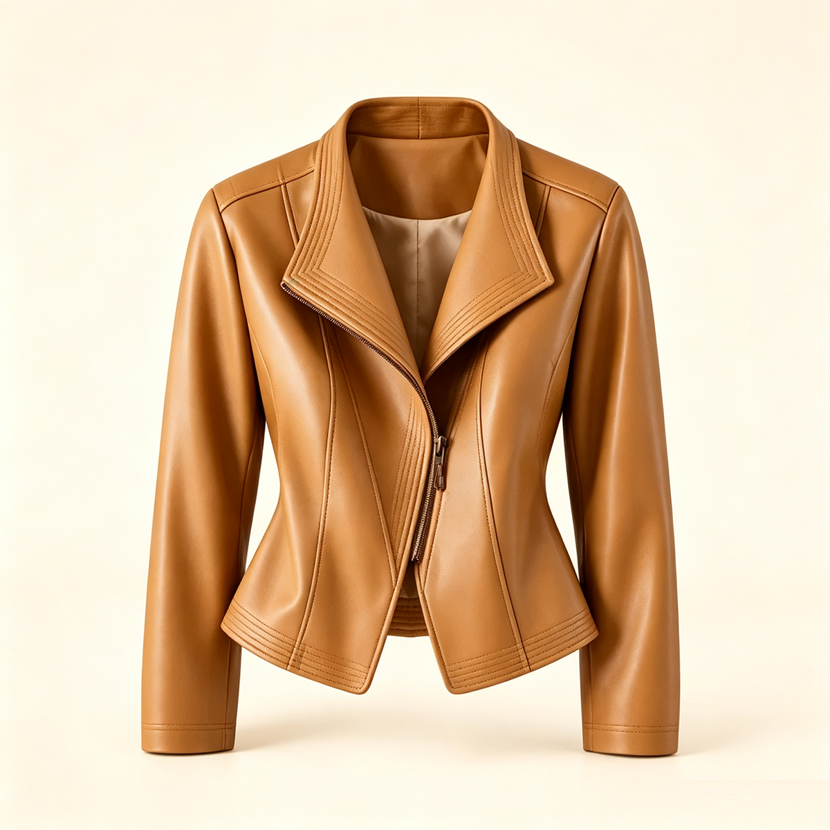 ⏰Clearance Sale⚡8-Pack Only $37.99⚡Women’s Asymmetrical Calfskin Leather Moto Jacket
