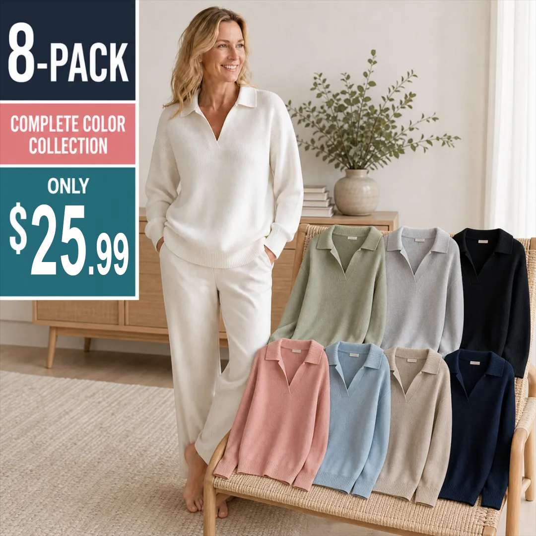 Limited-Time Knit Edit | Women's Relaxed Open-Neck Polo Knit Sweater