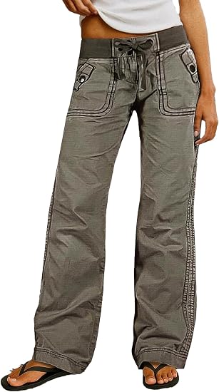 Straight Leg Drawstring Pants for Women