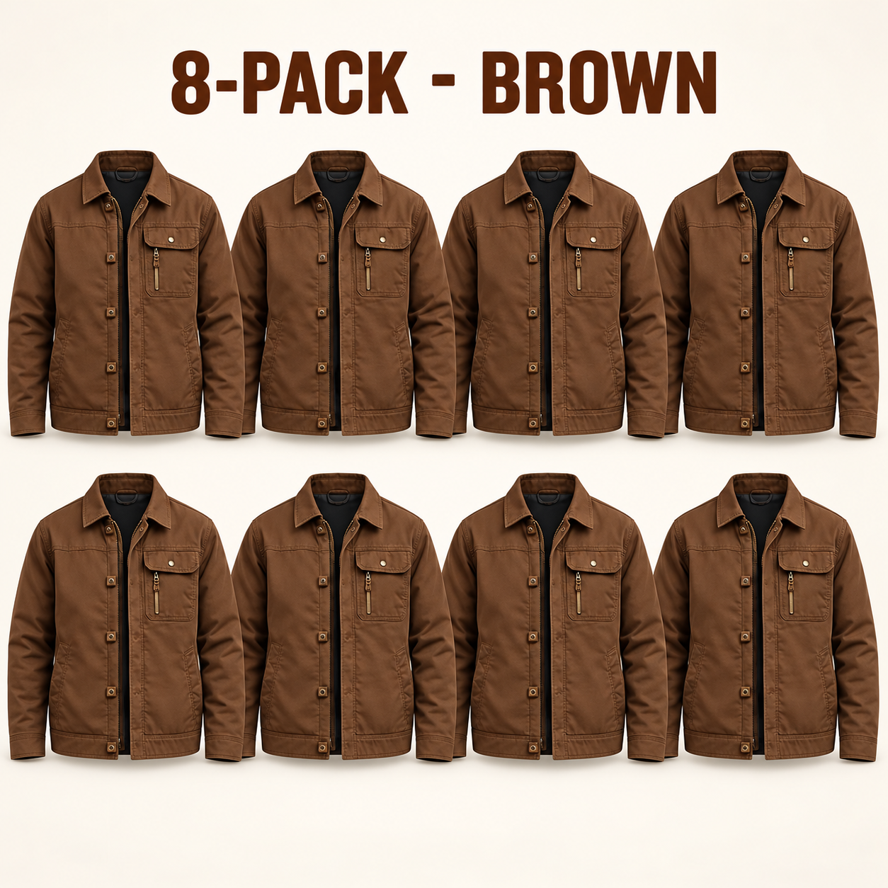 🔥Men's Workwear Utility Jacket Ripstop Water Resistant Hiking Work Jacket Outdoor Multi Pockets