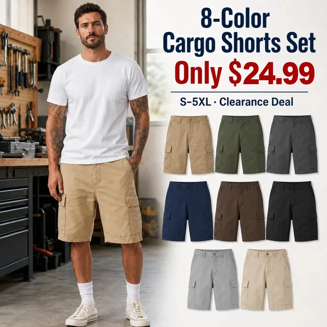 ⏰Clearance Sale⚡12-Pack Only $38⚡Men’s Heavy-Duty Contrast Pocket Tactical Cargo Pants