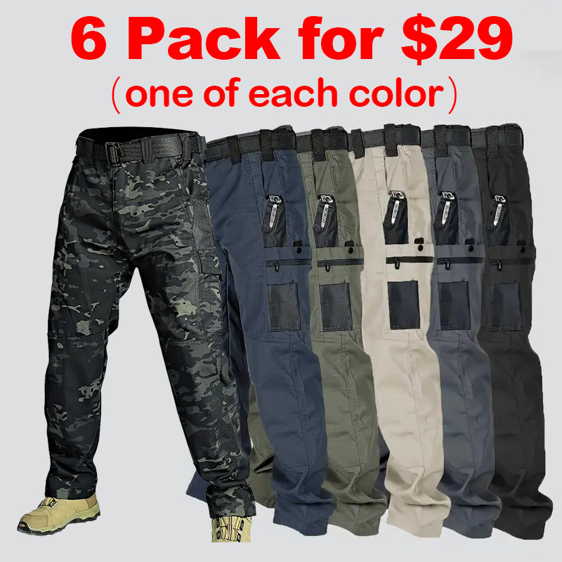 HOMUG Men's Solid Color Tactical Work Pants